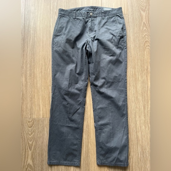 Bonobos Pants Mens 33 X 30 Gray Slim Fit Chino Flat Front Casual - Picture 1 of 6